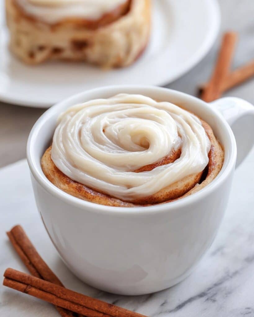 Cinnamon Roll Mug Cake Recipe