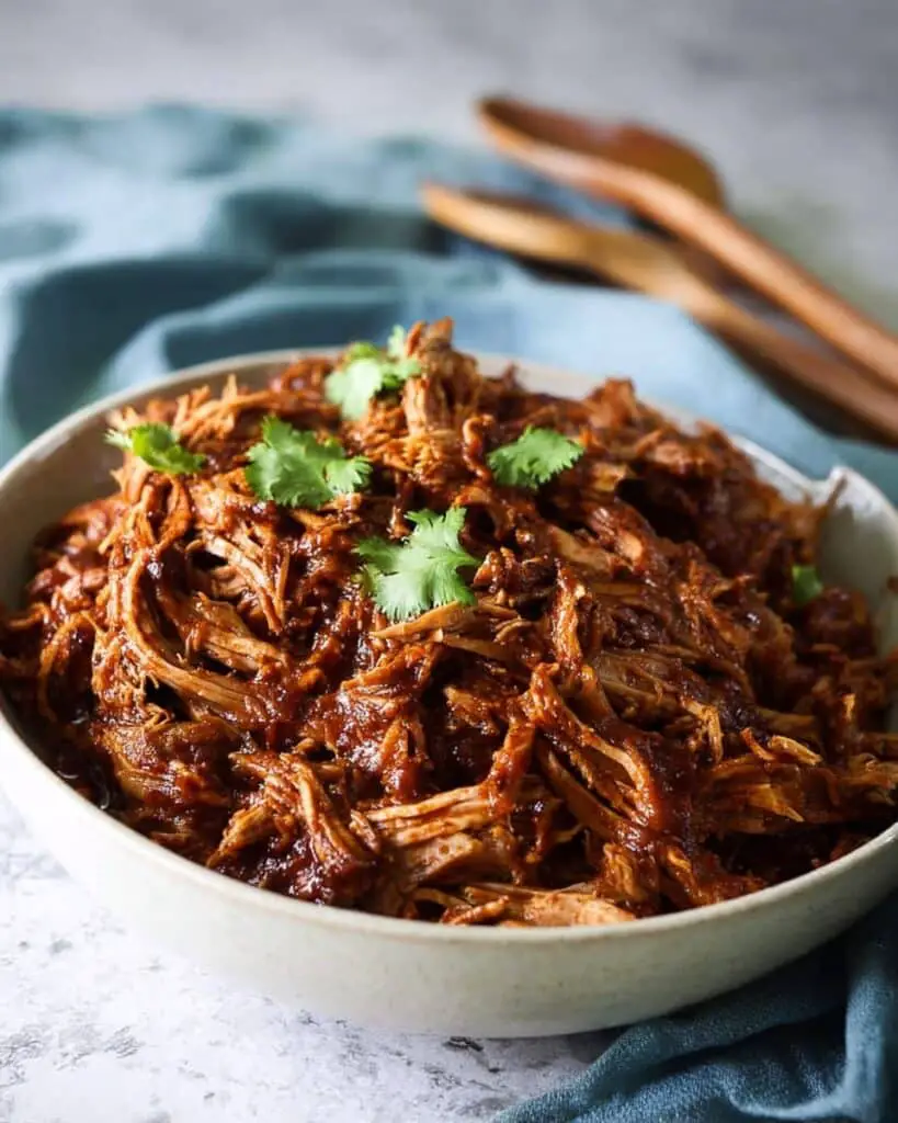 Mexican Shredded Chicken in Smokey Chipotle Red Sauce Recipe