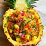 Pineapple Salsa in a Pineapple Bowl Recipe
