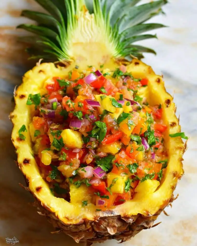 Pineapple Salsa in a Pineapple Bowl Recipe