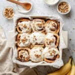 Banana Bread Cinnamon Rolls with Cream Cheese Icing Recipe