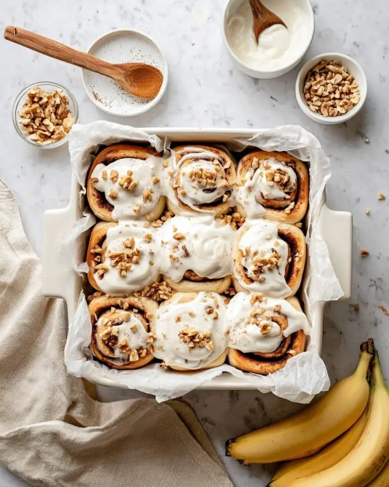 Banana Bread Cinnamon Rolls with Cream Cheese Icing Recipe