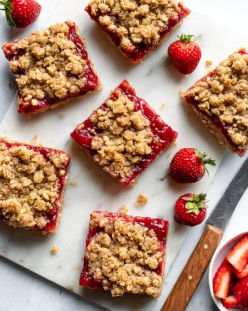 Gluten-Free Strawberry Oatmeal Crumb Bars Recipe