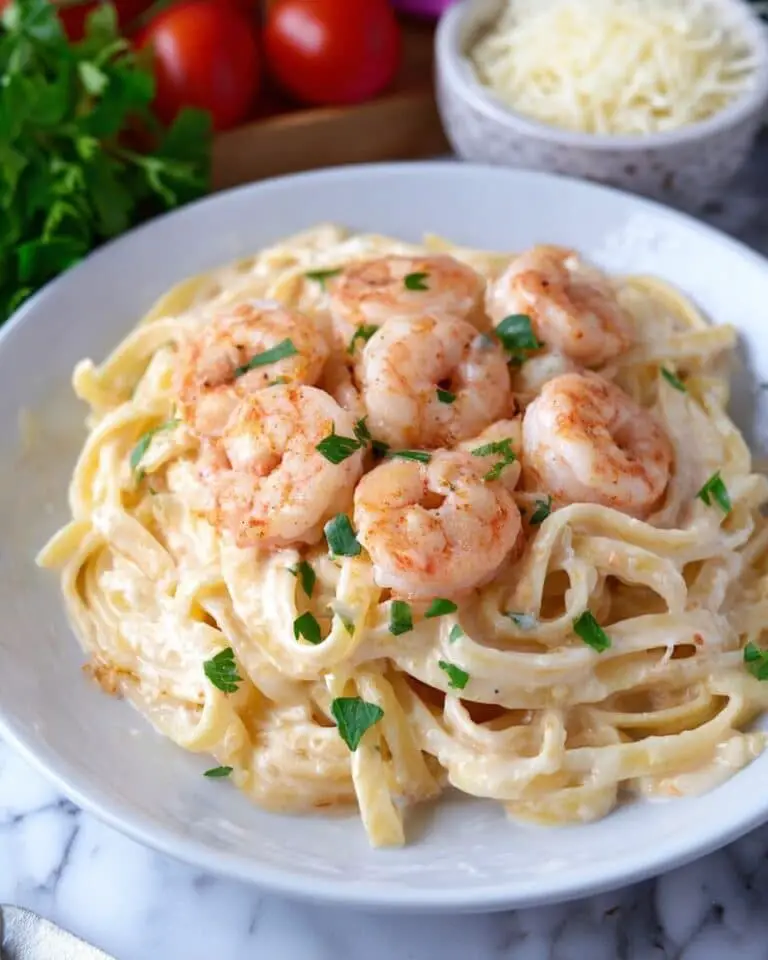 Creamy Garlic Shrimp Pasta Recipe