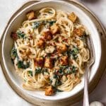 Creamy Tahini Pasta with Lemon, Garlic, and Kale Recipe