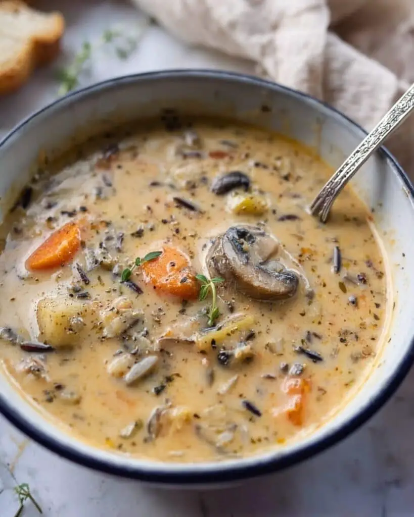 Creamy Mushroom Wild Rice Soup Recipe