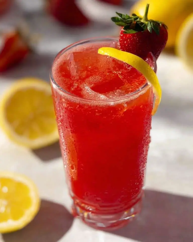 Quick Hibiscus Tea Strawberry-Lemonade Refresher