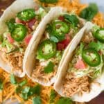 Slow Cooker Queso Chicken Tacos Recipe