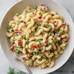 No Mayo Macaroni Salad with Crunchy Almond Dressing Recipe