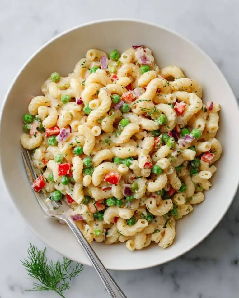 No Mayo Macaroni Salad with Crunchy Almond Dressing Recipe