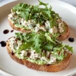 Healthy Tuna Toast with Avocado and Fresh Herbs Recipe