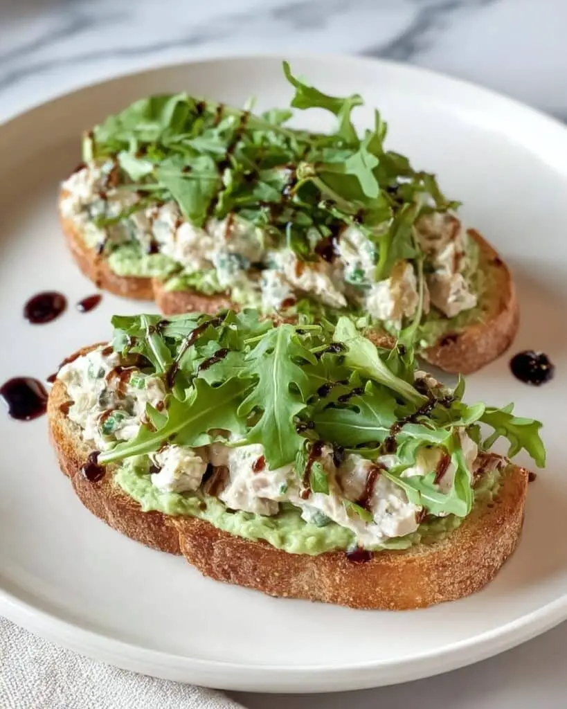 Healthy Tuna Toast with Avocado and Fresh Herbs Recipe