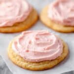 Pink Sugar Cookies with Almond Frosting Recipe