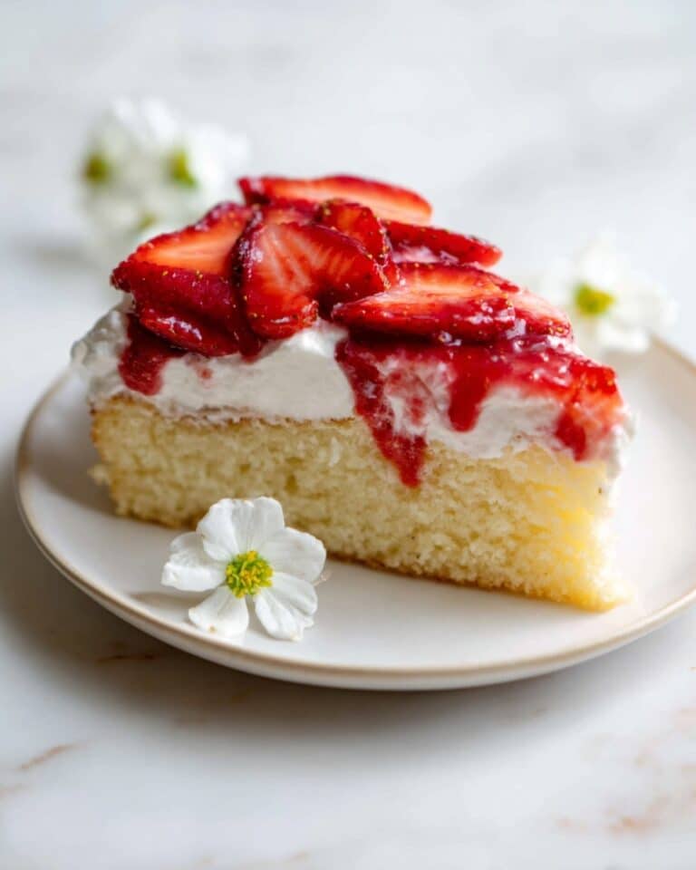One Layer Strawberry Shortcake Cake Recipe