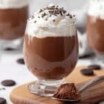 Chocolate Mousse Cups with Whipped Chantilly and Chocolate Shavings Recipe