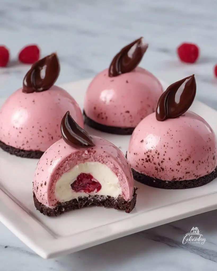 Chocolate Raspberry Mousse Domes Recipe