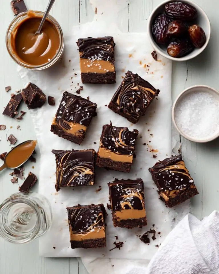 No Bake Almond Caramel Brownies (Vegan Gluten-Free) Recipe