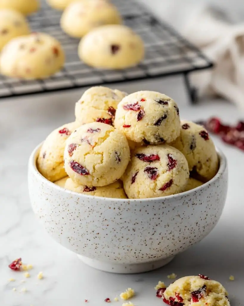 Citrus Cranberry Shortbread Cookies Recipe