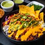 Healthy Vegan Nachos in a Bowl Recipe