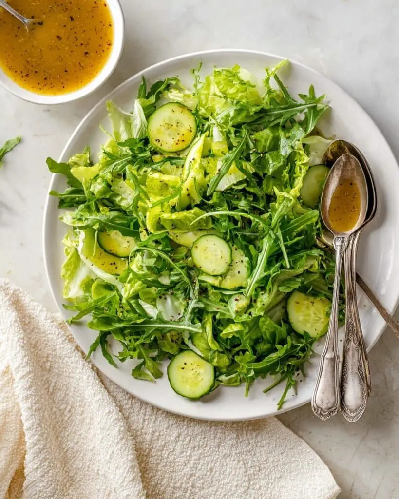 Simple Side Salad with Dijon Maple Dressing Recipe