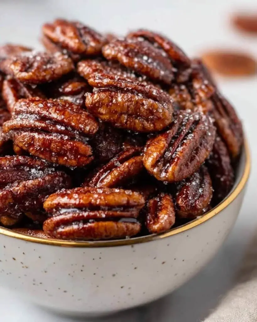 Stovetop Maple Candied Pecans (or Mixed Nuts) Recipe