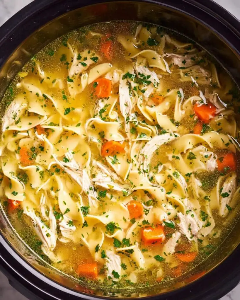 Slow Cooker Chicken Noodle Soup Recipe