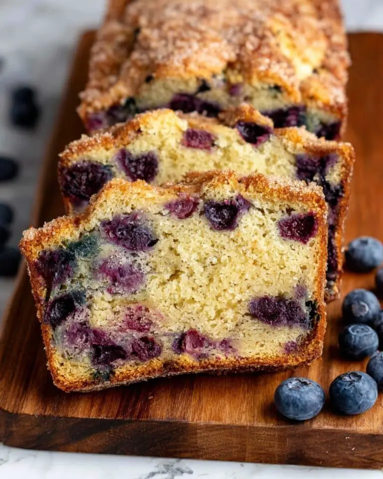 Blueberry Banana Bread with Cinnamon Sugar Topping Recipe