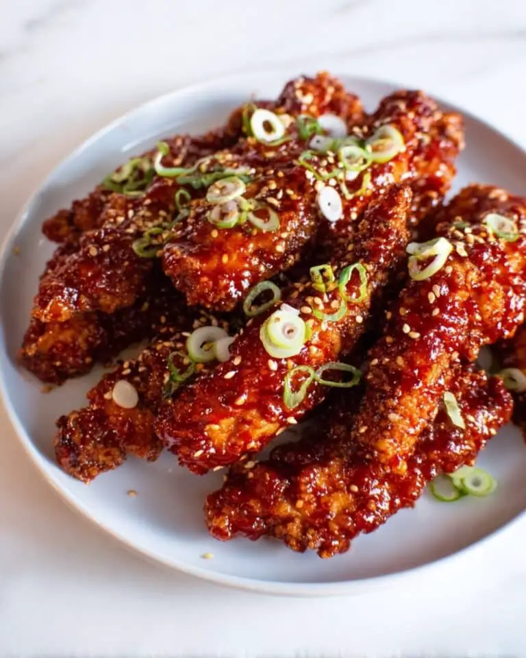 Korean Air Fryer Fried Chicken with Spicy Gochujang Sauce Recipe