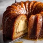Banana Cream Cheese Bundt Cake with Caramel Drizzle Recipe