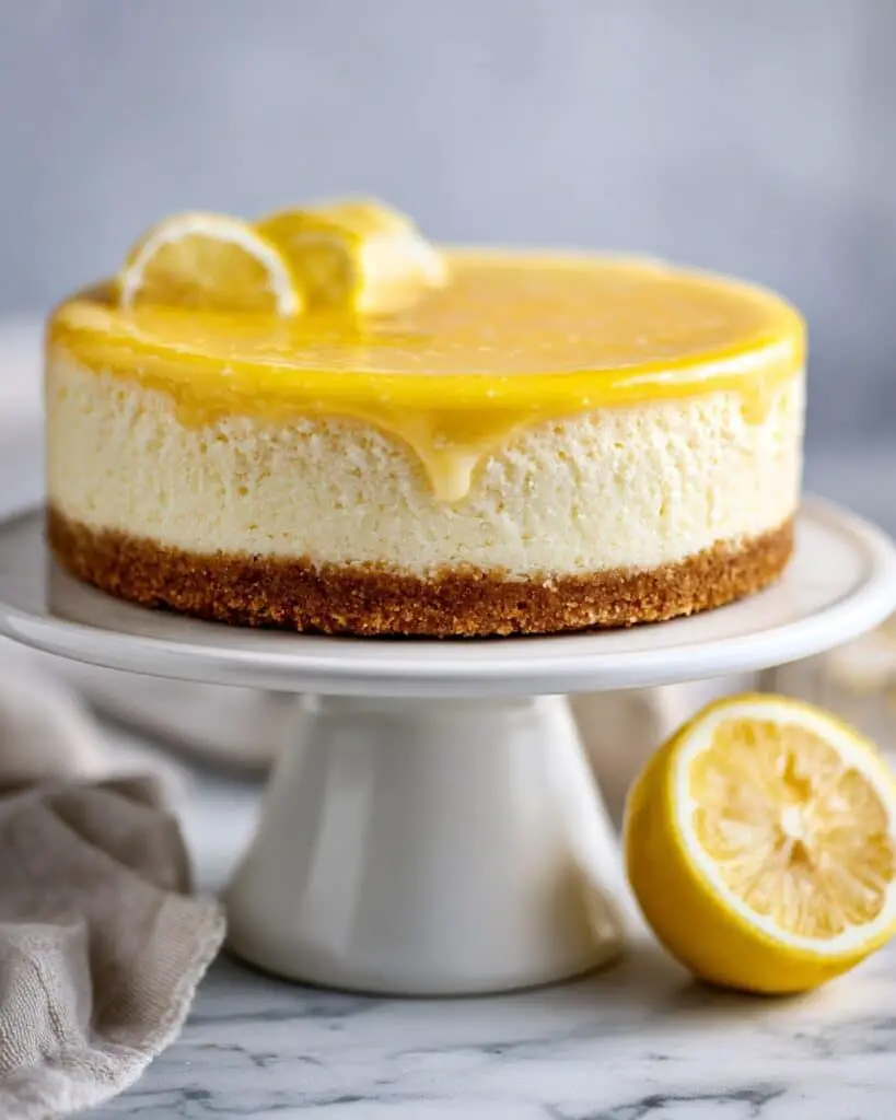 Lemon Ricotta Cheesecake with Almond Biscotti Crust Recipe