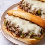 30-Minute Ground Beef Philly Cheesesteak Recipe