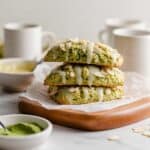 Matcha Almond Scones with Bergamot Glaze Recipe