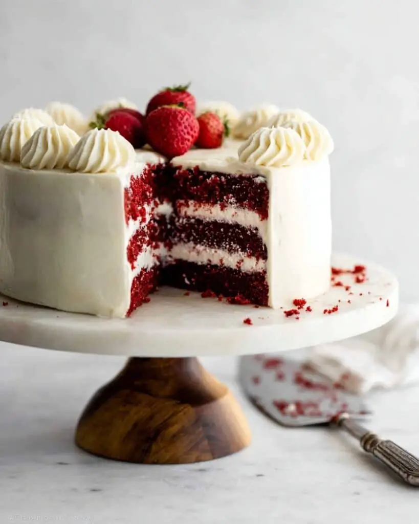 Red Velvet Cake with Cream Cheese Frosting Recipe
