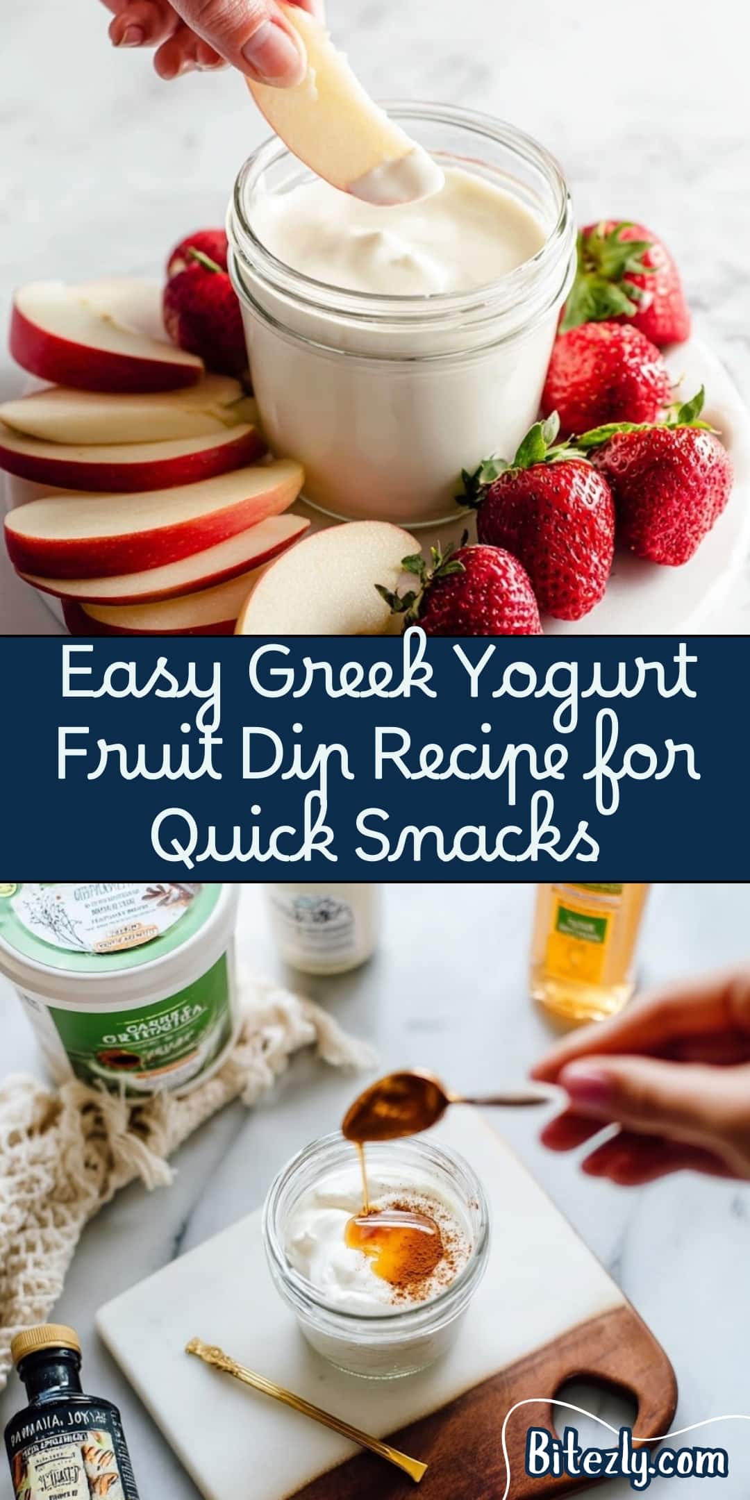 Greek Yogurt Fruit Dip | Easy, Healthy, Delicious Snack