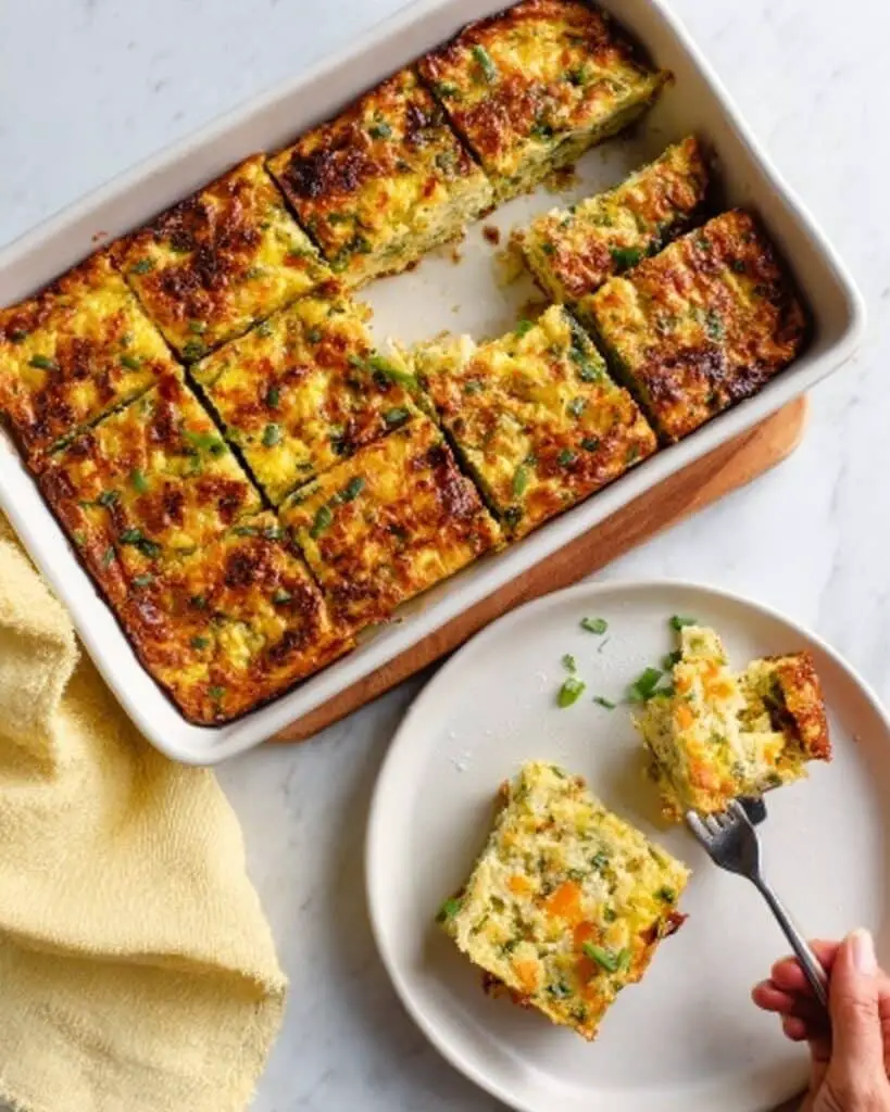 Hearty Breakfast Casserole with Roasted Potatoes, Veggies, and Cheddar Recipe