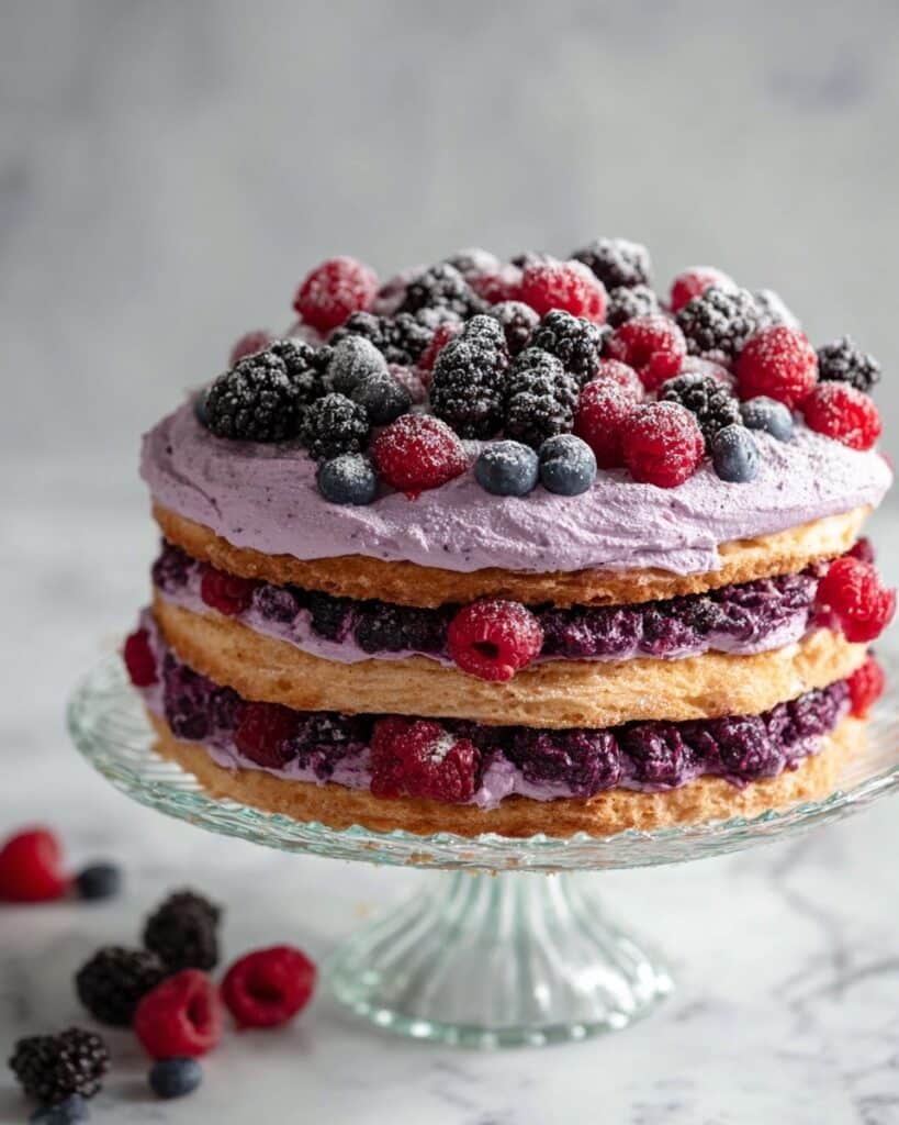 Puff Pastry Cake with Berries Recipe