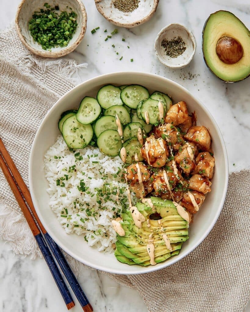 Spicy Salmon Bowls with Coconut Rice Recipe