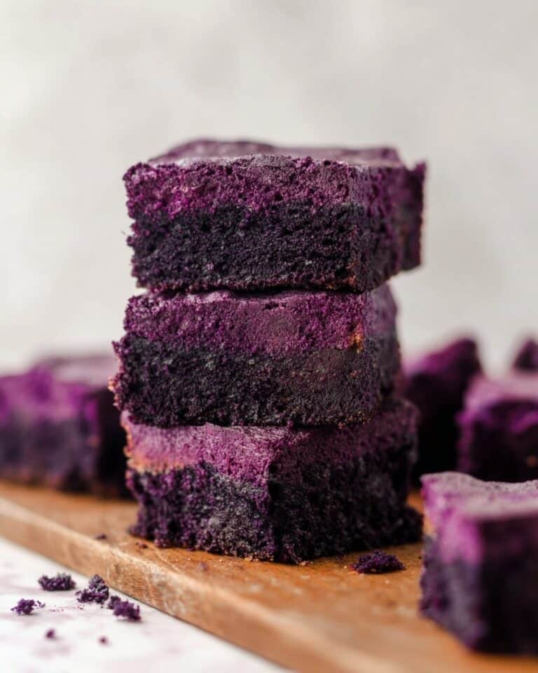 Chewy & Fudgy Purple Ube Brownies (Gluten-Free) Recipe