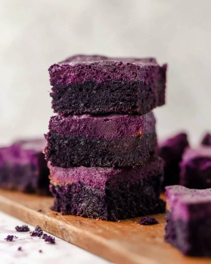 Chewy & Fudgy Purple Ube Brownies (Gluten-Free) Recipe