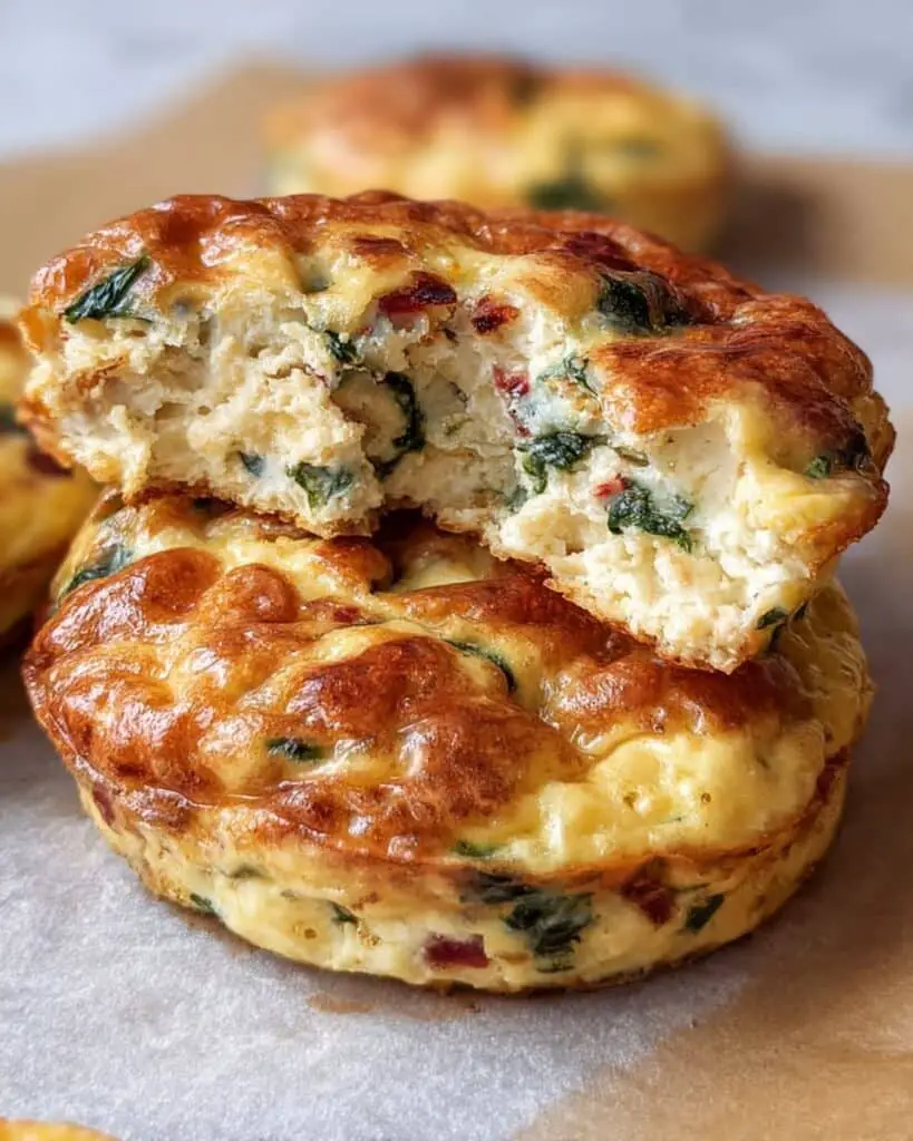 Sun Dried Tomato and Spinach Egg Biscuit Bakes Recipe
