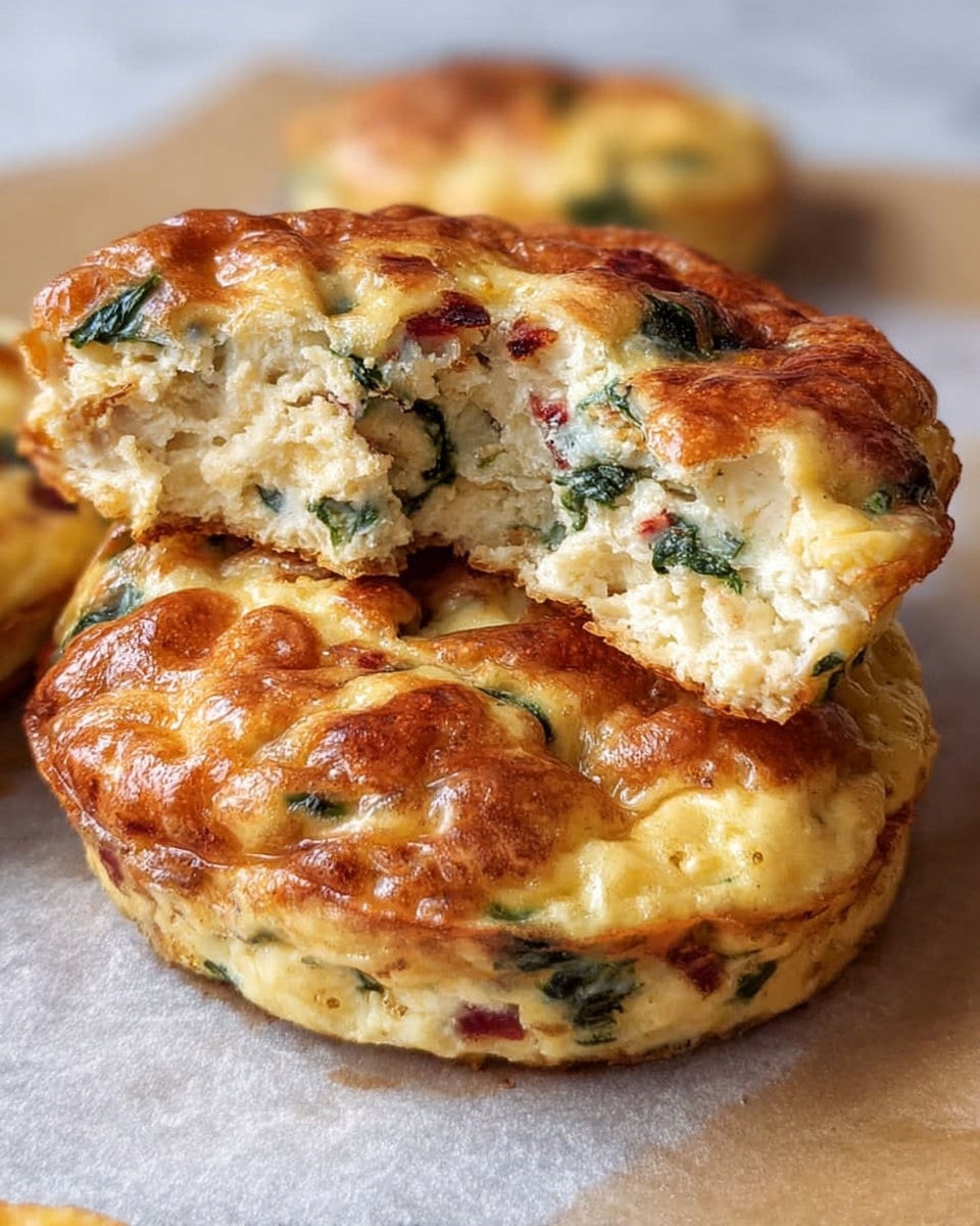 Sun Dried Tomato and Spinach Egg Biscuit Bakes Recipe