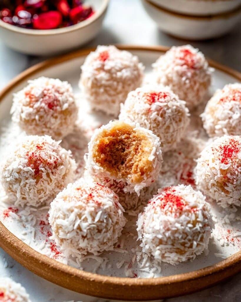 Strawberries and Cream Energy Balls Recipe