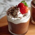 Chocolate Mousse Cups with Strawberries and Chocolate Shavings Recipe