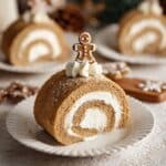 Gingerbread Roll Cake with Eggnog Whipped Cream Recipe