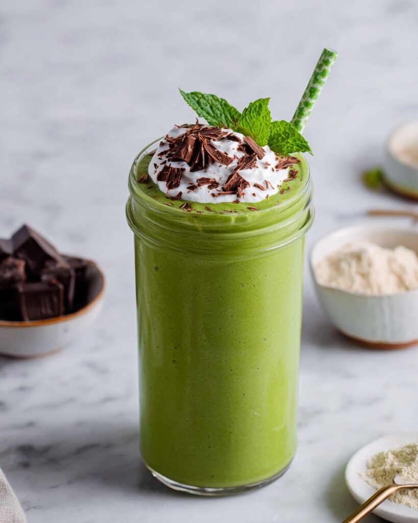 Healthy Mint Chocolate Chip Smoothie Recipe