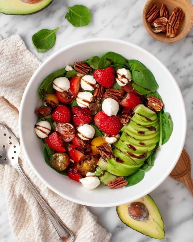 Strawberry Salad with Balsamic and Basil Recipe
