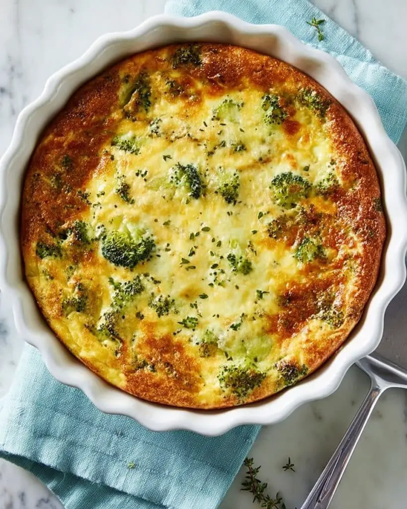 Crustless Broccoli and Gruyère Quiche Recipe