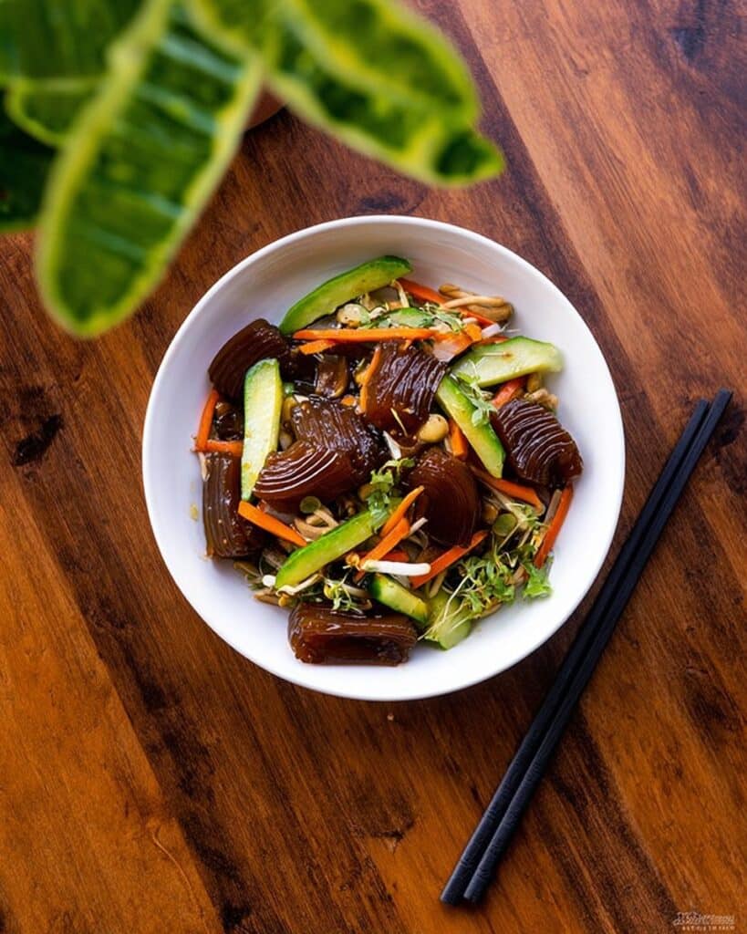 Seasoned Korean Acorn Jelly (Dotorimuk Muchim) Recipe