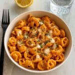 Cheesy Chicken Pasta in Tomato Cream Sauce Recipe