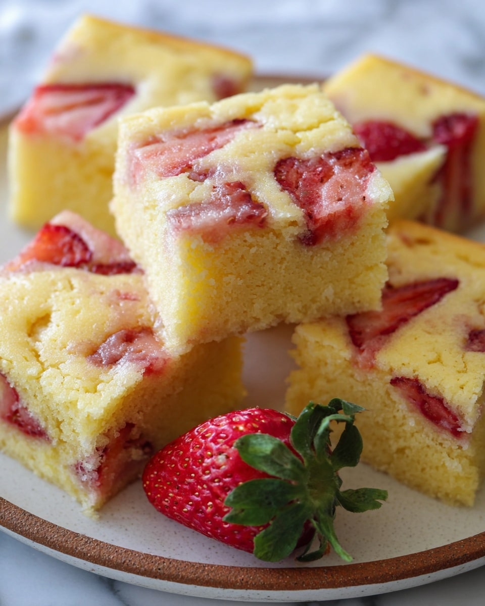 Strawberry Cream Cheese Cake Squares – Delicious & Easy Dessert